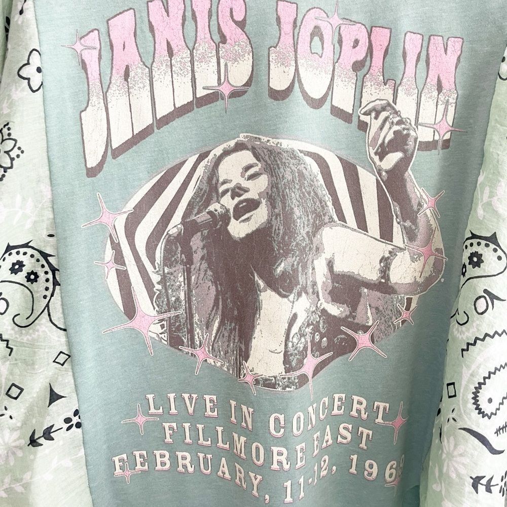 Willie, Janis, Lynyrd, Cash Custom Bandana Kimono Upcycle rework - Picture 10 of 13